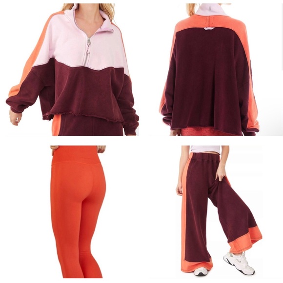 FREE PEOPLE MOVEMENT Fig Jam Split Second Half Zip Pullover Sz XL NWT - Picture 2 of 4